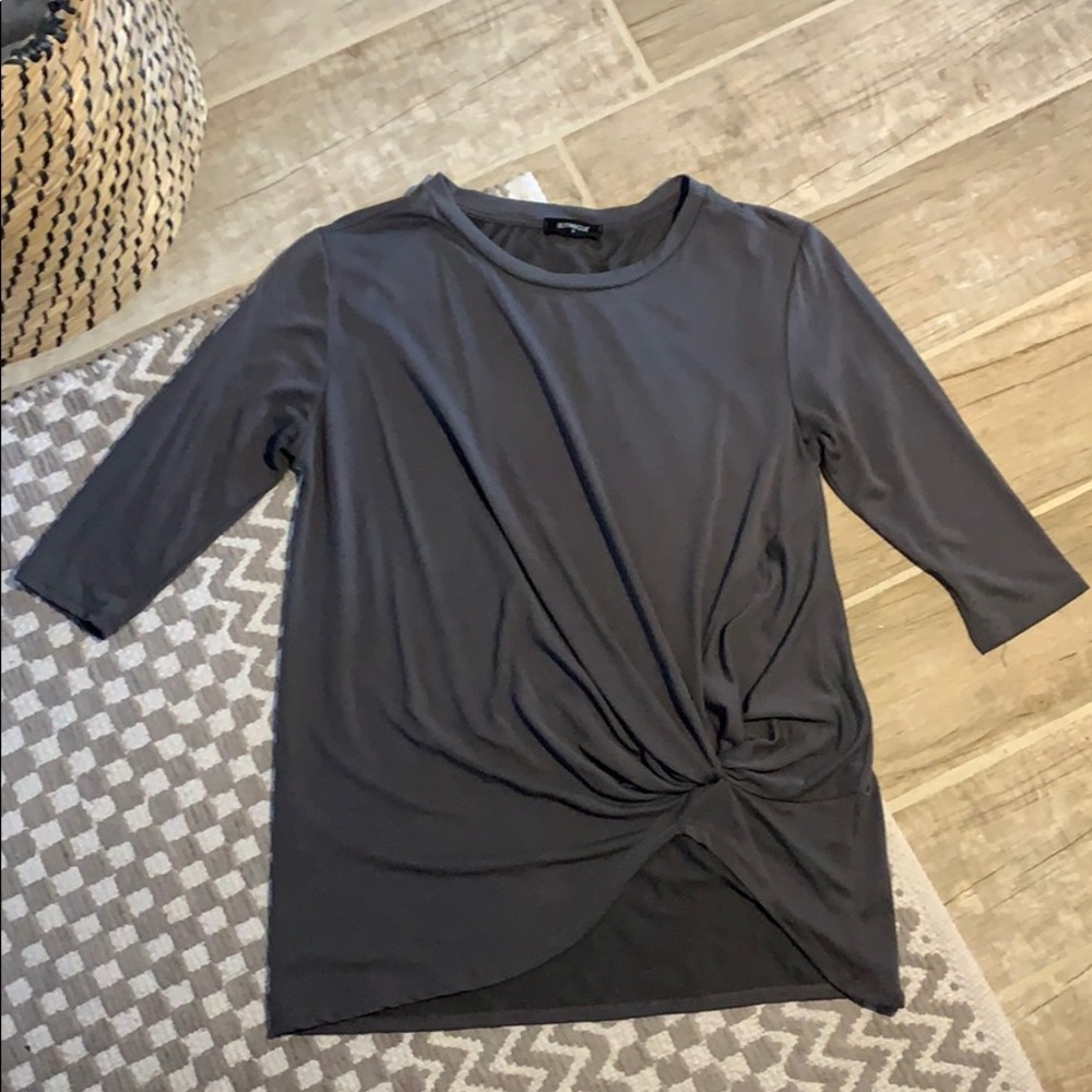 Botanique Gray Knot Long Sleeve Shirt